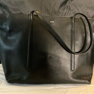Hugo Boss Black Leather Tote Bag